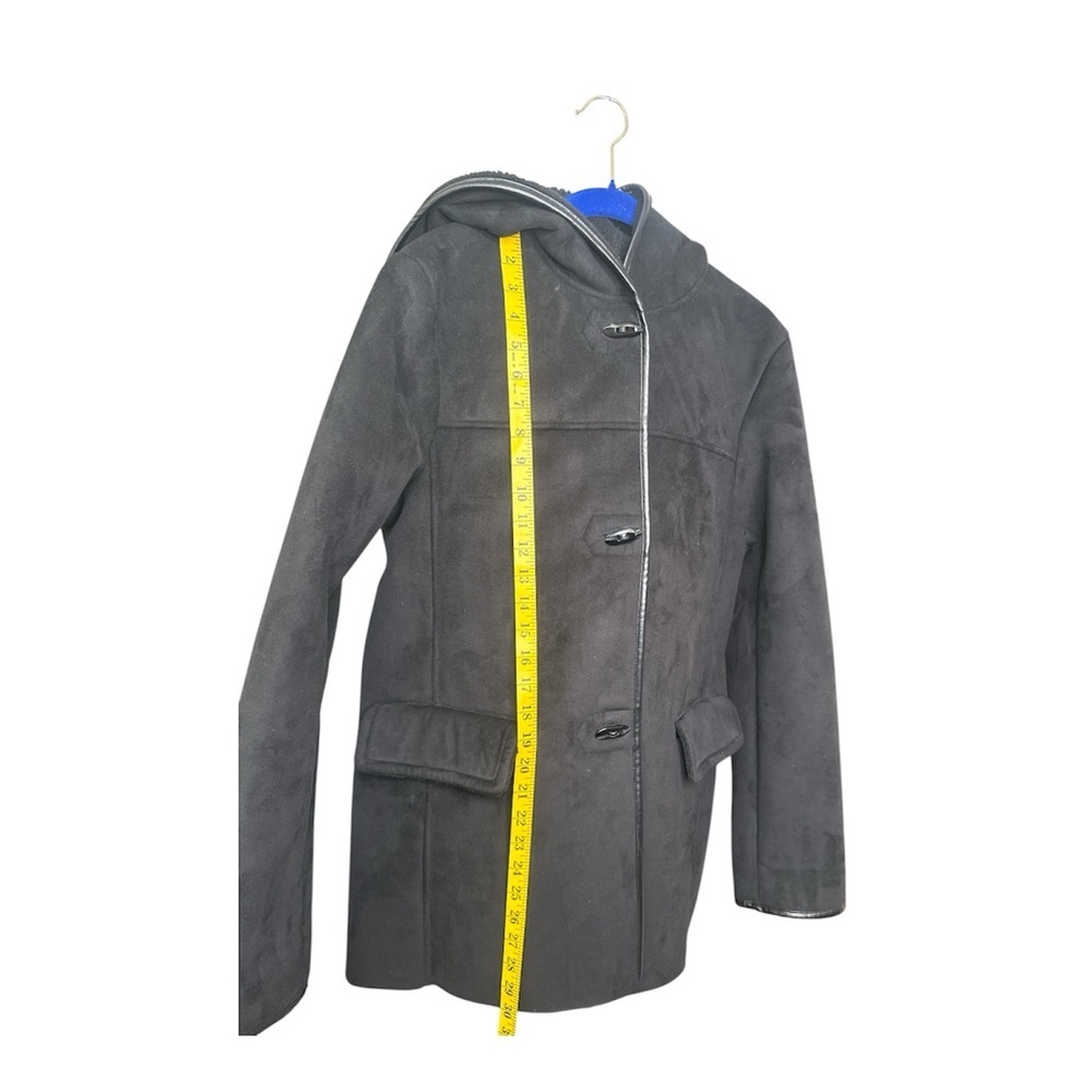 Jones New York Men's Charcoal Pea Coat with Hood - Picture 4 of 6